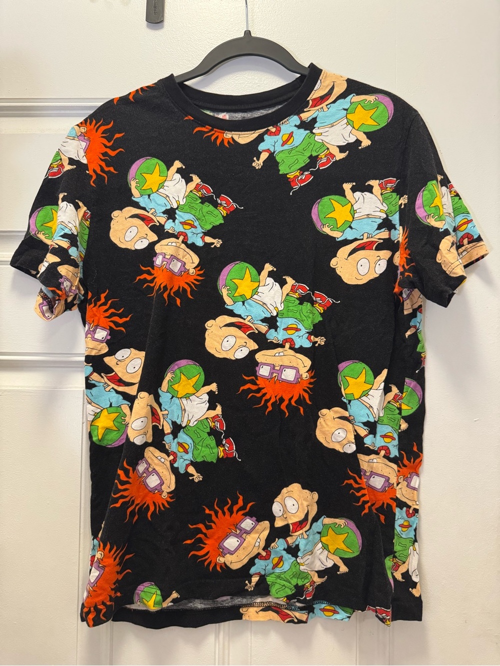 Nickelodeon Black Rugrats All-Over Character Tee 0292